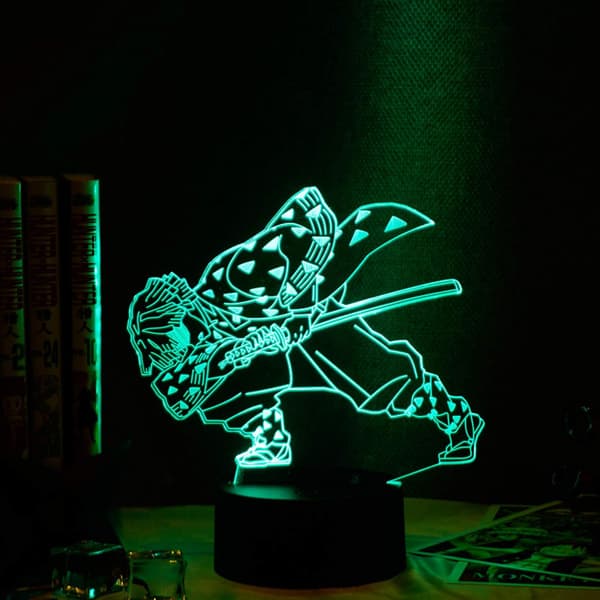 3D LED Nattlys Anime Demon Slayer Agatsuma Zenitsu Figur