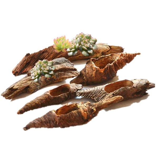 Creative Wood Root PLANTER Hinklåda Blomsterplanterare Hem Utomhusdekor # 1