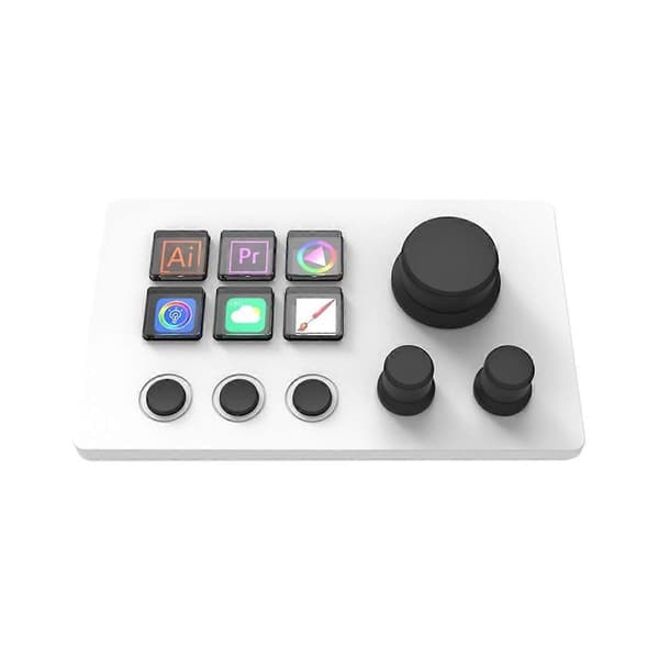 Til StreamDeck Virtuelt Tastatur LCD-knap 6 Taster Live Indholdsskabelse Controller Brugerdefineret Knap til Windows/Android/IOS