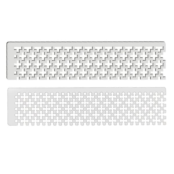 2x 5D diamantmaleri lineal korssting rustfrit stål rund lineal