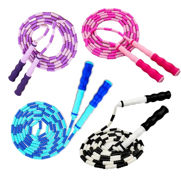 Sjippetov, bløde perler, justerbar længde, til kalorieforbrænding multicolor