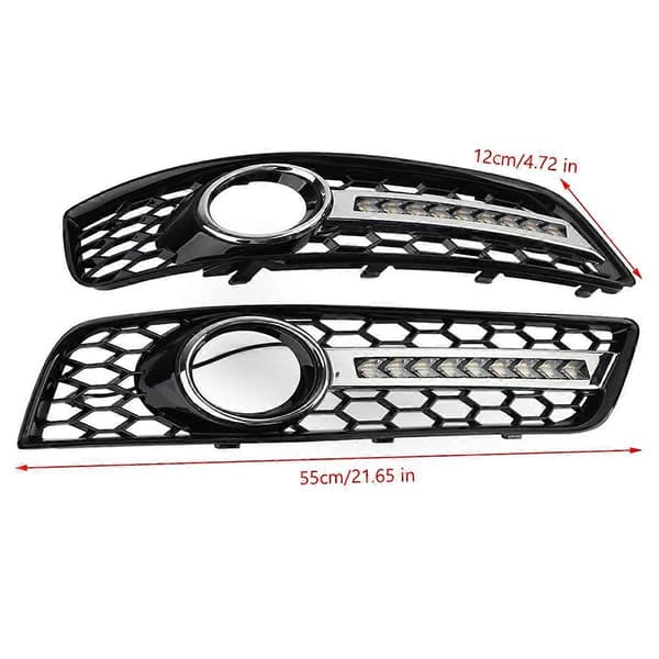 1 par LED varselljus dimljusramsgaller för A3 S3 RS3 Sports 07-12 modifieringstillbehör