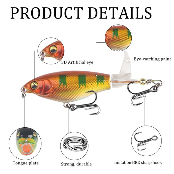 Kunstig agn spin jig sett 6g bass agn 6 stykker