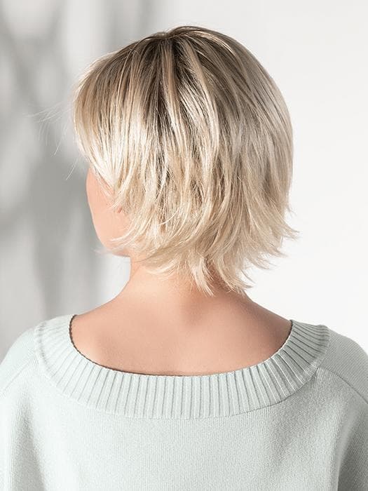 Dameparykk gradient blondt kort krøllete hår
