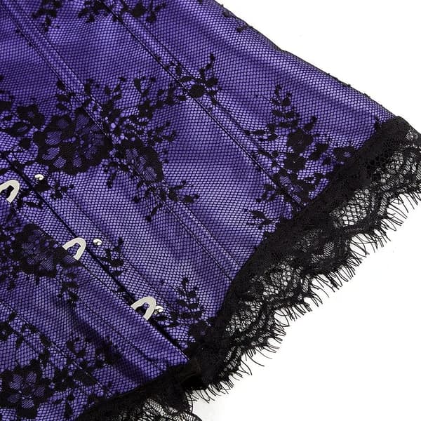 Korsetter til kvinder Overbust Bustier Top Gotisk exy houlder Pueple S