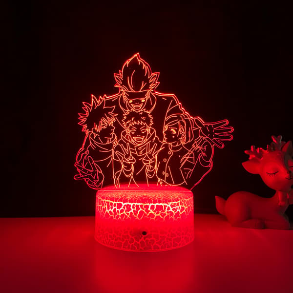 Anime Spell Fighting Gojo Satoru 3D LED Natlampe