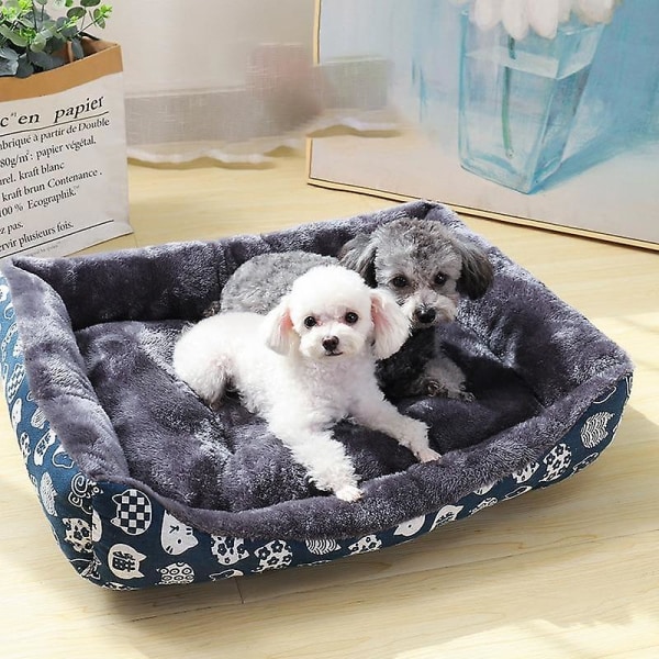 Kjæledyrshund seng sofa matter kjæledyrprodukter chiens dyretilbehør hunder kurv Navy blue Xl
