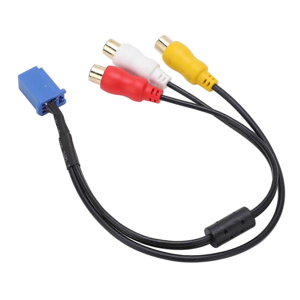 6-bens AV 3040-port bil 3RCA-kabeladapter lyd-videostik til DVD-navigationshovedenhed