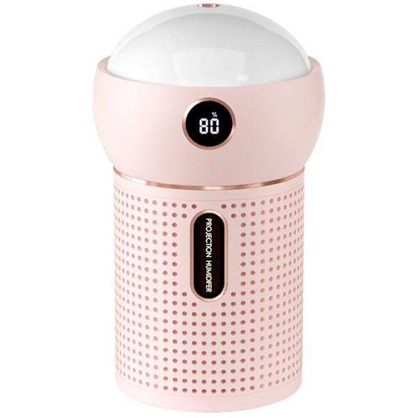 3 i 1 stjärna projektor nattlampa, 630 ml luftfuktare för bil, sovrum, heminredning, födelsedagspresenter rosa pink