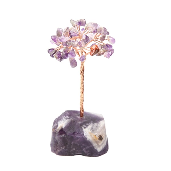 1/2/3/5 Lucky Tree Heminredning Utsökt hantverk och naturligt amethyst+amethyst 13cm 2PCS
