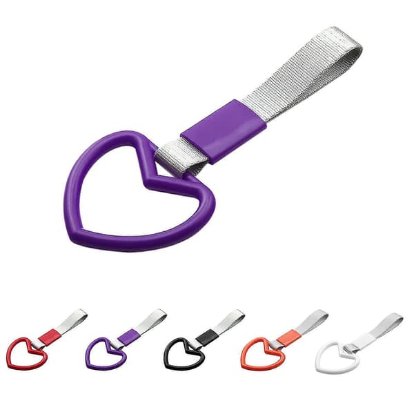 Lila Tsurikawa Ring Hjärta Jdm Tåg Buss Handtag Handrem Drift Charm Rem Drift