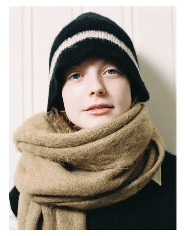 Slouchy Stribet Farveblok Strikket Hue - Sort, Vibe Kold Hue