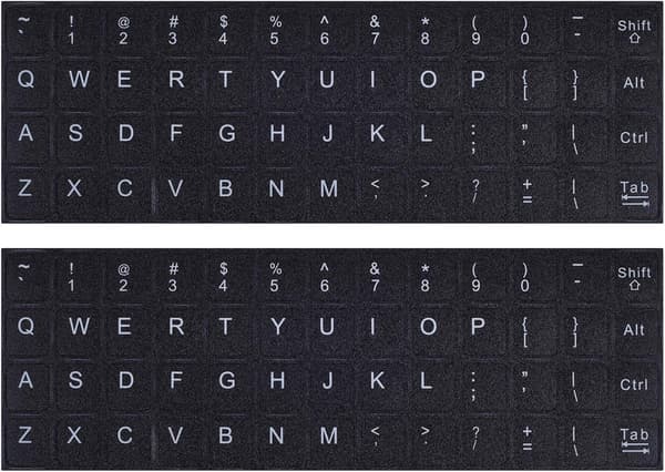 2-pack Universal (Engelska) Engelska Tangentbordsstickers, Datorta