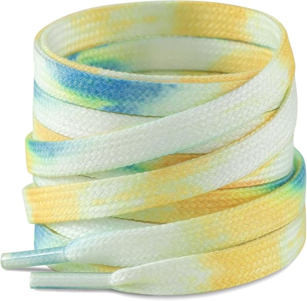 Tie Dye Farvede Flade Snørebånd [2 Par] 8mm af 160cm Superior Q
