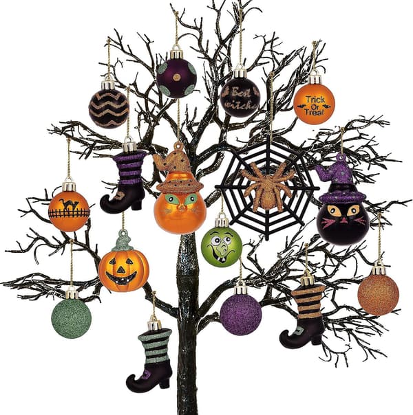 24st splittersäkra pumpakulor - Halloween hängande dekor