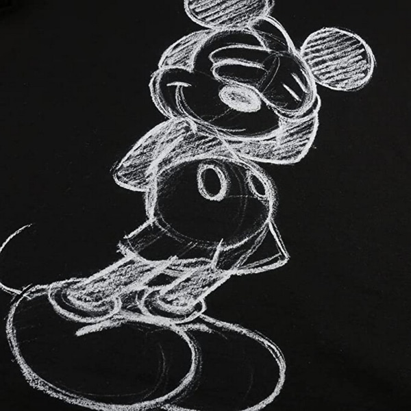 Disney Dam/Dam Blyg Musse Pigg T-shirt  Svart/Vit Black/White L