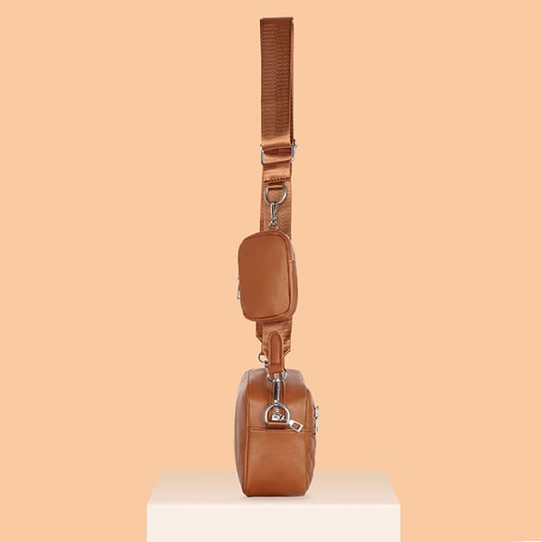 Brun Rhombus Skuldertaske Messenger Taske