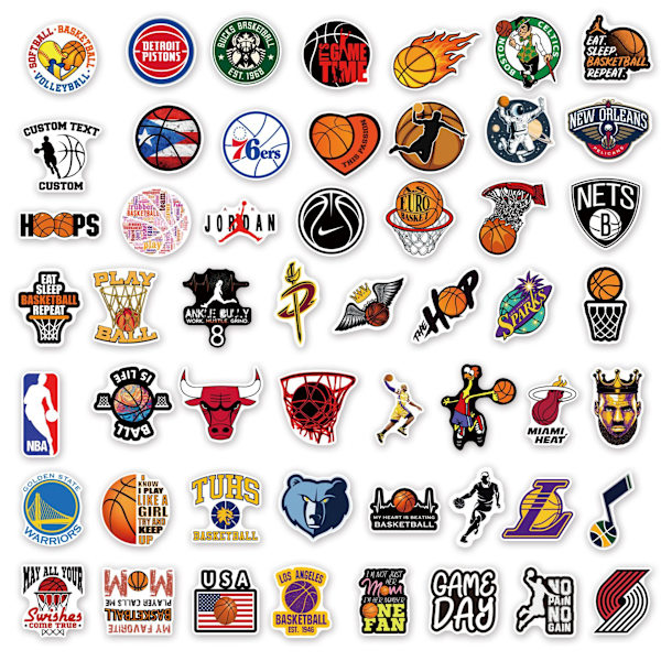 50 Basket Graffiti Stickers Resväska Gitarr Bil Dator Wate