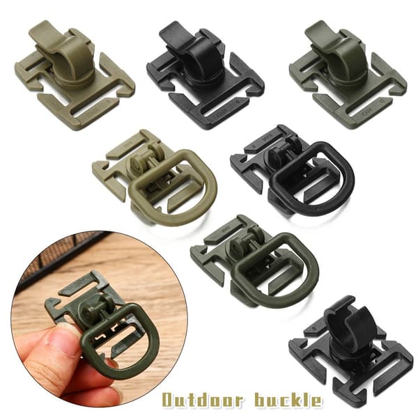 1/2/5 st D Ring Clip Mountain Clamp SVART 1 STIL 1 STIL 1