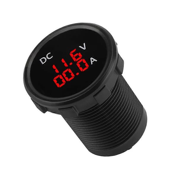 12-24V Digital Voltmeter Ammeter Spændingsstrømmåler Rød LED-display til Bil Motorcykel Båd