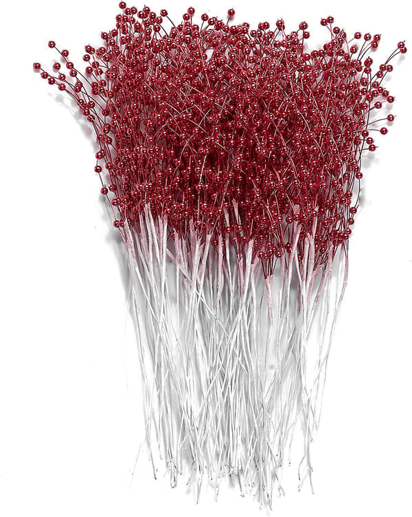 60 stk. Perlestave Buket 4mm Perlestreng Perler Garland Til DIY Brudebryllupsbuket. Julevalg