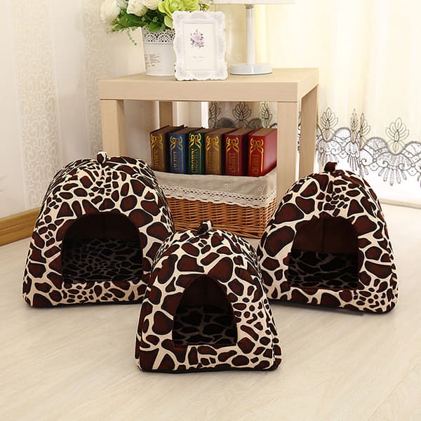 Pet Winter Plush House Avtagbart och tvättbart Vikbart jukt M