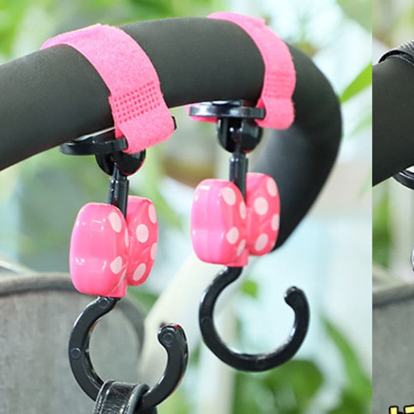 2 stk/pakke Baby Multi 360 graders roterende vognhengende kroker Veskeholder Oppbevaringskrok for hjemmet