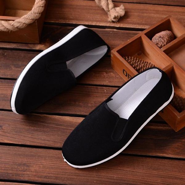 Kinesiske traditionelle Kung Fu Kampsport Tai Slipper Sko Black 41 Size