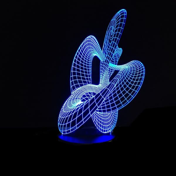 Kunstnerisk abstraksjon Moderne 3D USB Nattlys Fargerik Colo