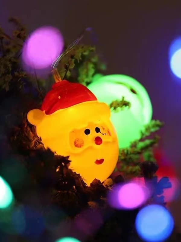 LED Santa Claus modellering ljus string julfest activ