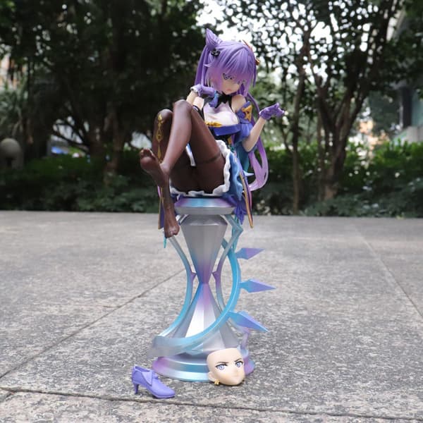 21 cm Genshin Impact Anime Figur Keqing Action Figur Model D Purple One Size
