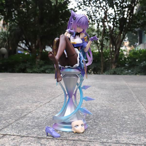 21 cm Genshin Impact Anime Figur Keqing Action Figurine Modell D Purple One Size