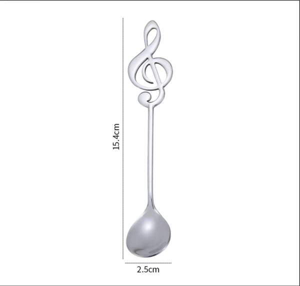 4 stk. Dessert Skeer Dekorative Musiknote Blandeskeer Teskeer