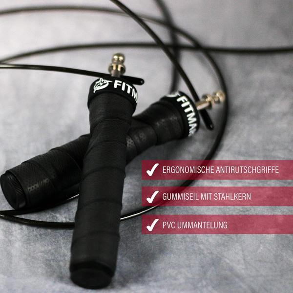 Hopprep bläck Speed ​​Skipping Rope for Fitness