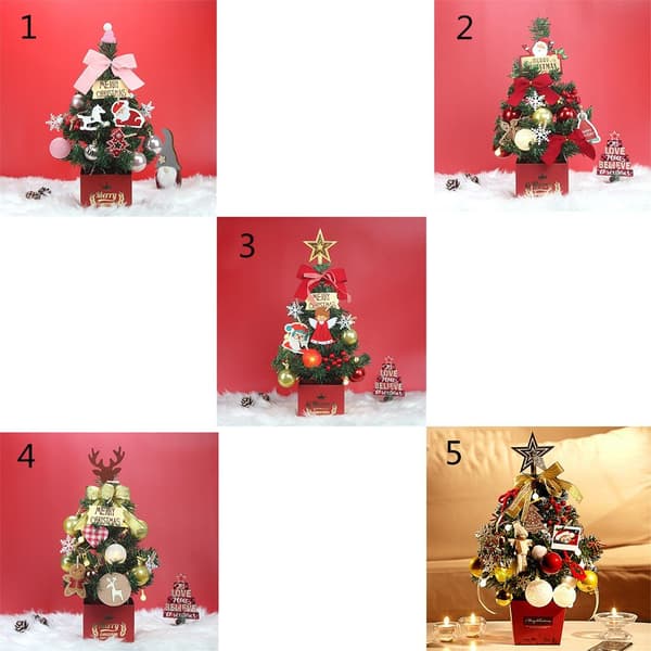 4cm LED Joulukuusi Set Mini Pöytä Xmas Tree