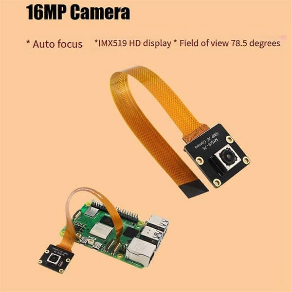 16MP kamera til Raspberry Pi5 kamera IMX519 Autofokus 78.5 4.28mm kameramodul til Raspberry Pi5 RPi5