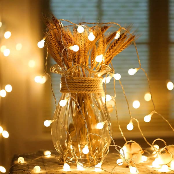 Fairy Lights batteridrevet, 2 lysmoduser, 16ft 40LEDs ball