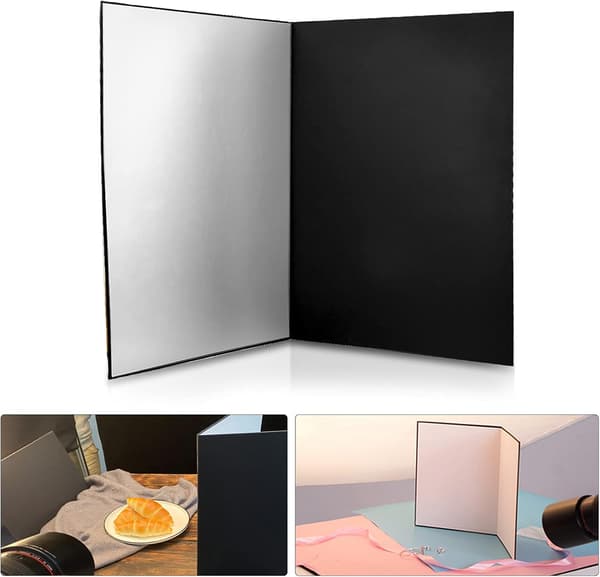 3 i 1 Foldbar Fotografisk Reflektor (Sort/Hvid/Sølv) A3 Li