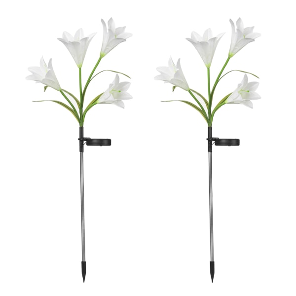 2-pack Outdoor Solar Lantern Lily Led Garden Solar L