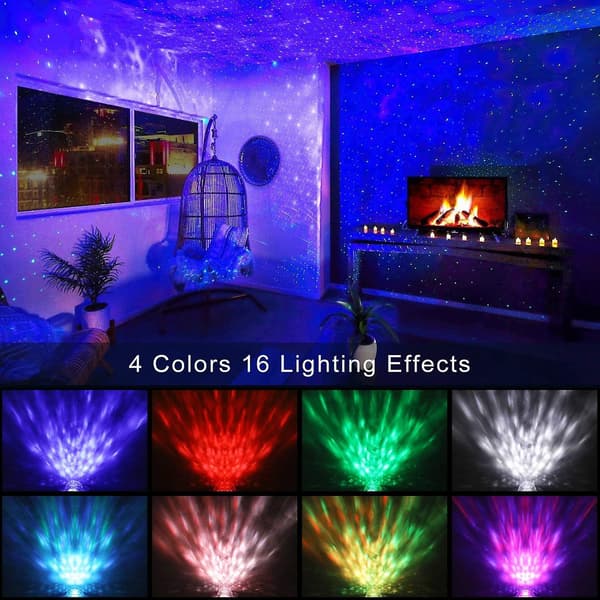 Led Galaxy Star Projector Light - Ocean Wave Nattlys