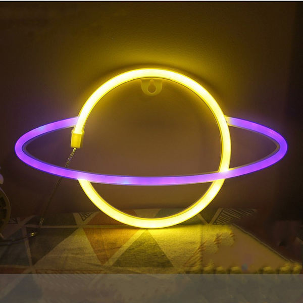Neonljus planetformad