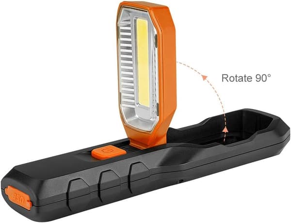 Supersterk COB LED Arbeidslampe USB Oppladbar Bærbar med Ma