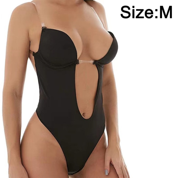 Body BH, syvä V-kaula-BH Seksikäs Body - Musta M