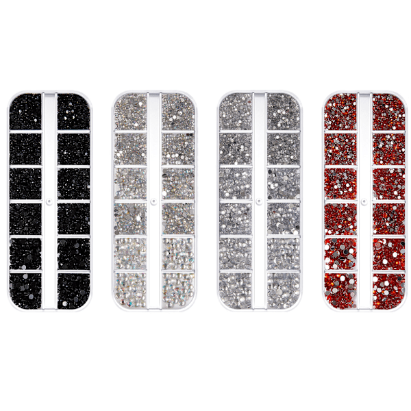 Neglekunst Rhinestones, Krystall Flatback Rundt Glass