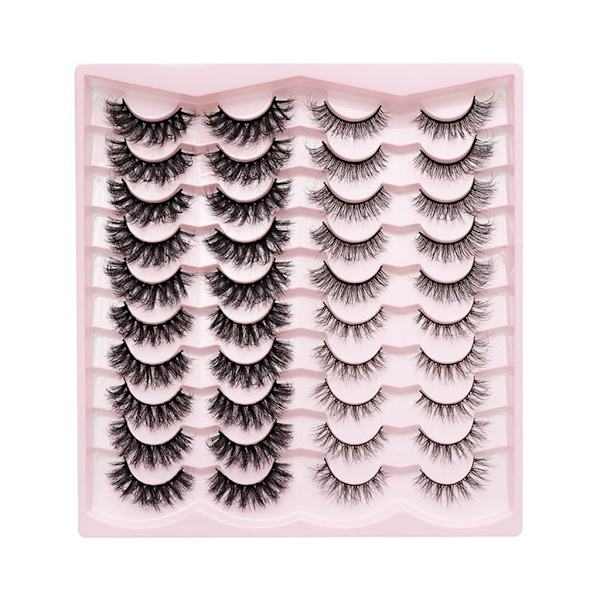 Tekoripset Irtoripset Cat-Eye Ripsienpidennykset Tekominkkiripset Luonnollisen näköiset Muhkeat Wispy-ripset, jotka näyttävät pidennyksiltä 15