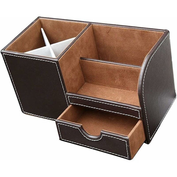4 multifunktionella fack Organizer Brun