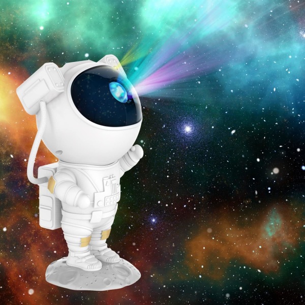 Astronaut Star Sky projektionslampe, med timer, natlys