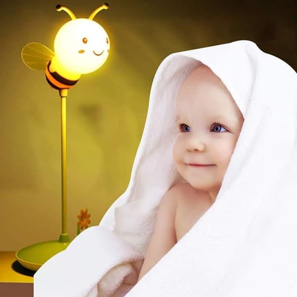 Søt Bumblebee LED-bordlampe Touch Control Dimming 3 Lysstyrke a
