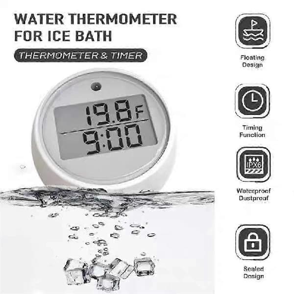 Isterapi Termometer med, Koldt Vand Nedsænknings Termometer Flydende 2-i-1 Multifunktionelt Isterapi Termometer