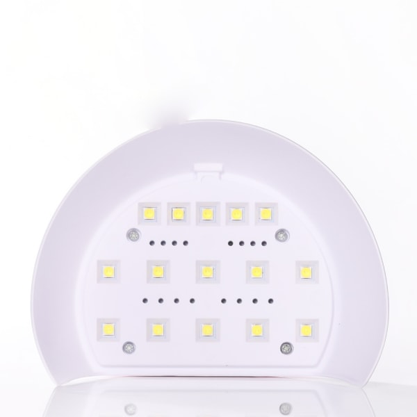 48W Neglefototerapimaskine Negletørrerlampe Gel Neglekunstværktøj White Pink